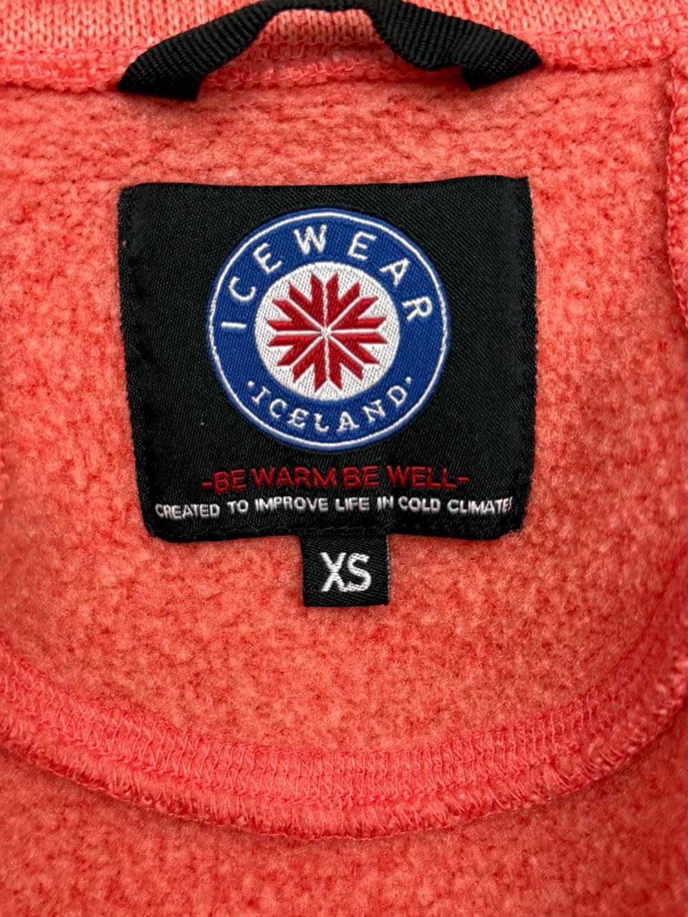 Icewear Iceland Full Zip Fleece Jacket XS Coral Pink Heathered Outdoor Hiking - Picture 10 of 16
